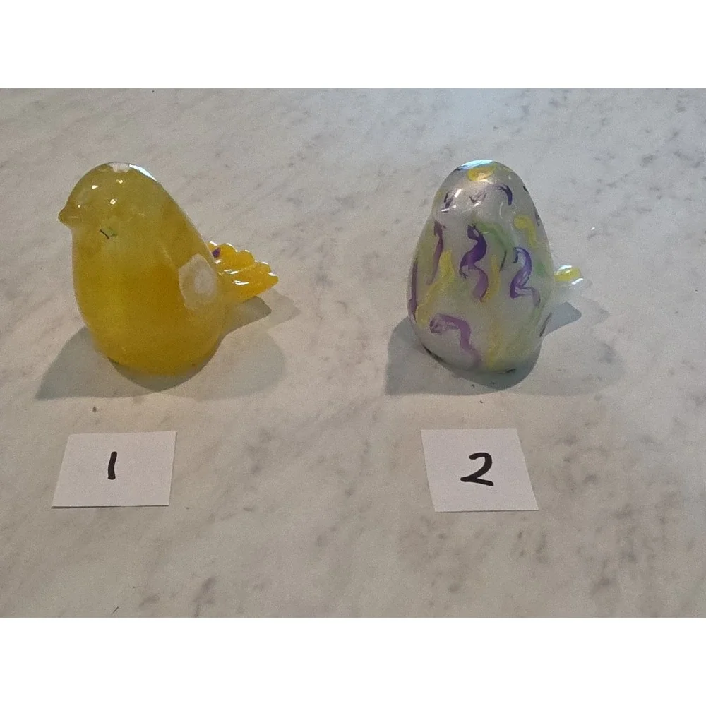 Handmade Resin Worry Birds